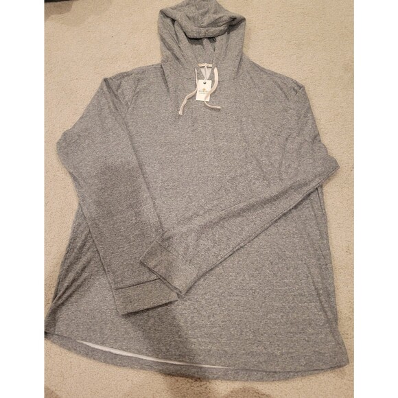NWT Marine Layer Soft Grey Heather Pullover Knit Hoodie Sweat Shirt Men's XL - Picture 1 of 4